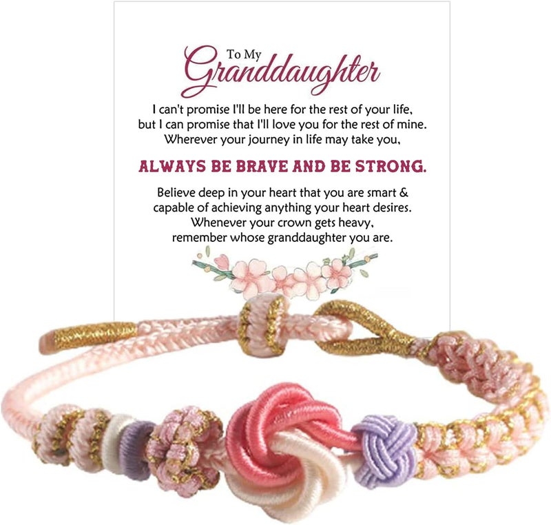 BTZY Store for My Granddaughter “You are Always in Mine Beads“ Bracelet, Natural Emperor Jasper Stone Beaded Wrap Bracelet Duoble Layer for Mind Peace,Bracelet for Granddaughter - Image 1